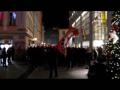 Sparta pochod Prahou prosinec 2012 - Václavák