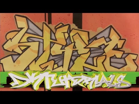 How to draw graffiti wildstyle letters - Graffiti style spraypaint background