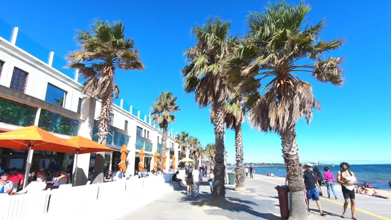 Dive into a captivating glimpse of St Kilda Beach.