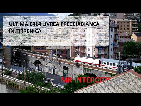ULTIMA E414 LIVREA FRECCIABIANCA IN TIRRENICA