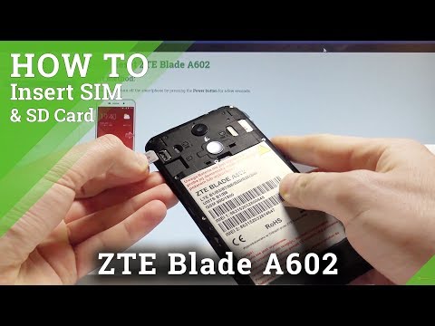 How to Insert Nano SIM and Micro SD in ZTE Blade A602 |HardReset.Info