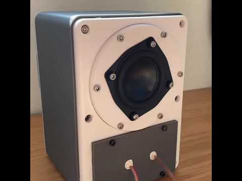 Prototype speaker with 3D Printed passive radiator - sound demo #shorts