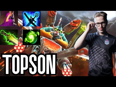 Dota2 Topson Midlane Gyrocopter Magic Build rip Invoker with ABED