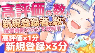 【歌枠】挑戦！高評価＆新規登録者の分だけ配信！リクエスト歓迎【耐久配信/KARAOKE】