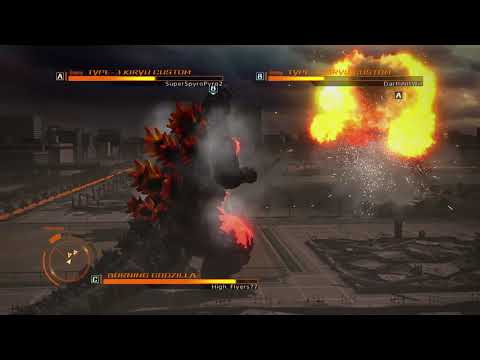 GODZILLA PS4 - Burning Godzilla vs 2 Type-3 Kiryu