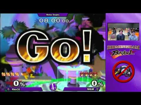 Birmingham Brawl 6 Melee Singles - Alex16 (Fox) vs. M&M (Fox, Marth)