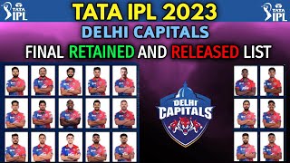 IPL 2023 | Delhi Capitals Final Retained & Released Players List | DC Team 2023