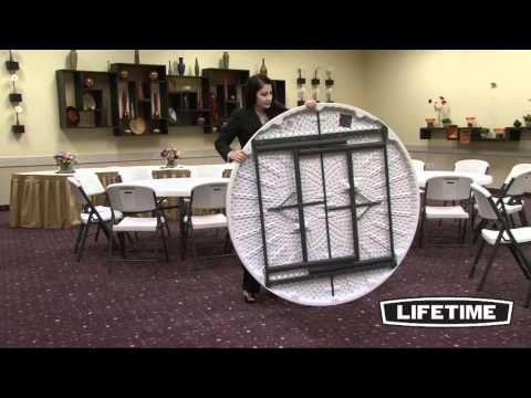 Round folding table demo