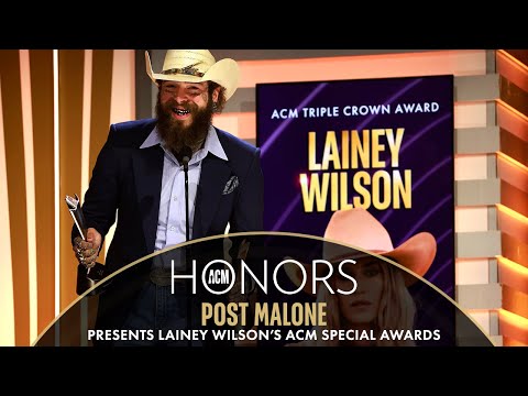 Post Malone Presents Lainey Wilson's ACM Special Awards