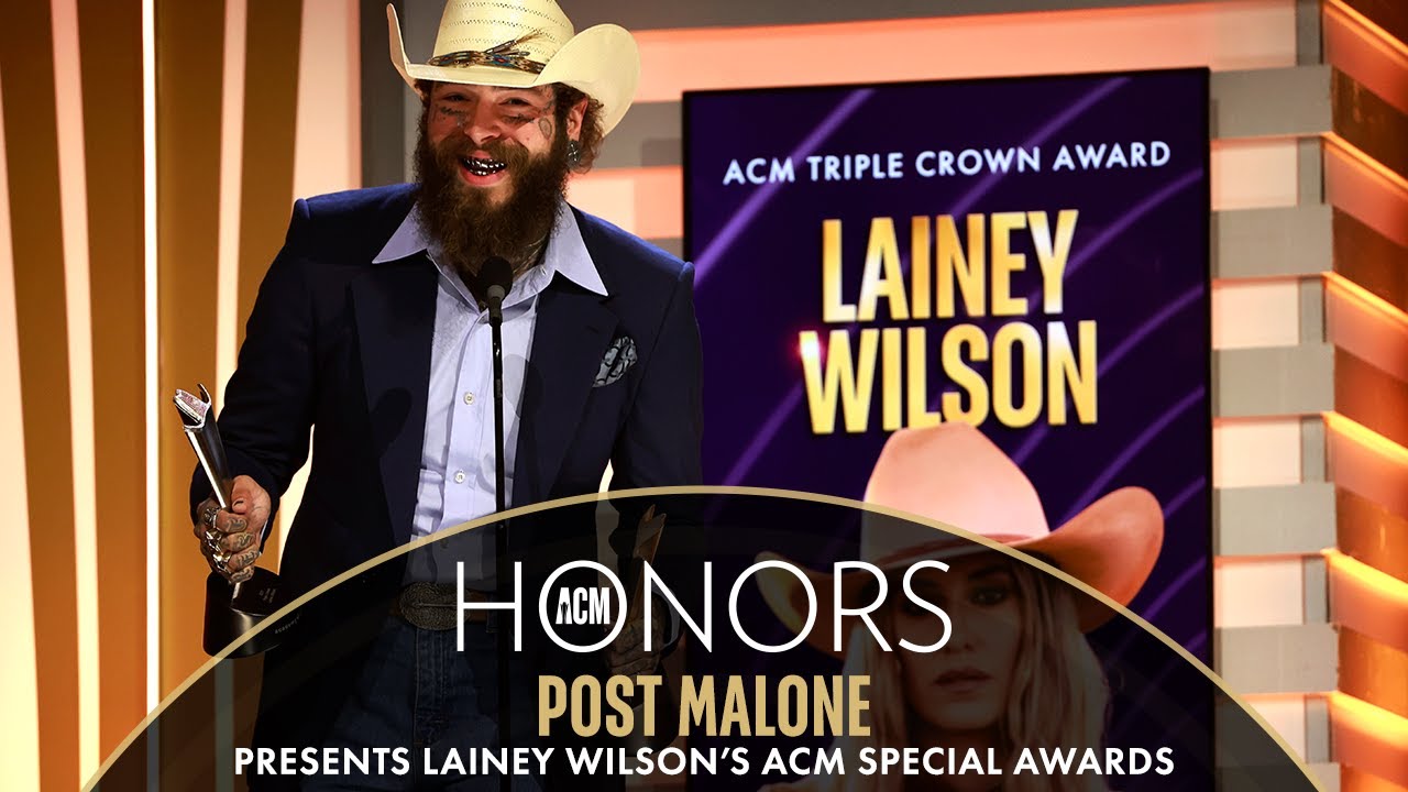 Post Malone Presents Lainey Wilson's ACM Special Awards