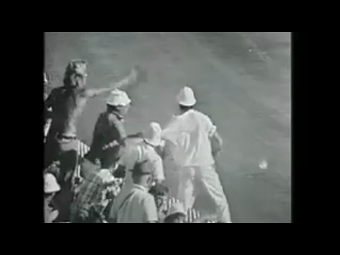 John Snow's being manhandled by a spectator. 1971 Ashes Test