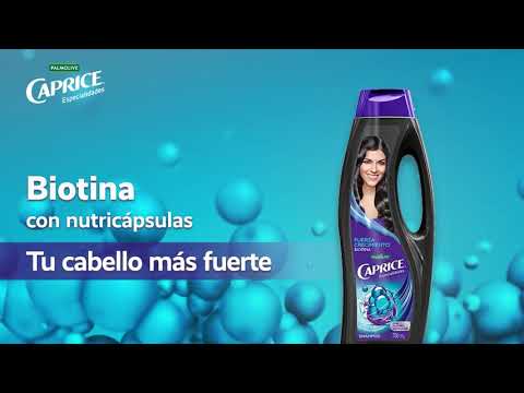 thumbnail video image 2 of Shampoo Caprice Especialidades Fuerza Crecimiento Biotina 750 ml, 2 of 6