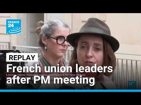 REPLAY: French union leaders urges strikes after meeting with PM Lecornu