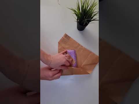 Gift wrap hack (no tape, no ribbon) #anvihan #lifehack