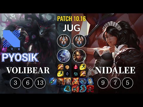 DRX Pyosik Volibear vs Nidalee Jungle - KR Patch 10.16