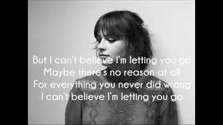 Letting You Go - Gabrielle Aplin (Lyrics)