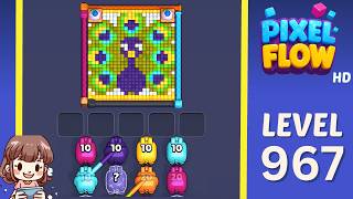 Pixel Flow Level 967 Solution Walkthrough