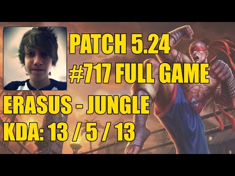 Erasus - Jungle: Lee Sin vs Diana - BR Challenger #717 Full Game