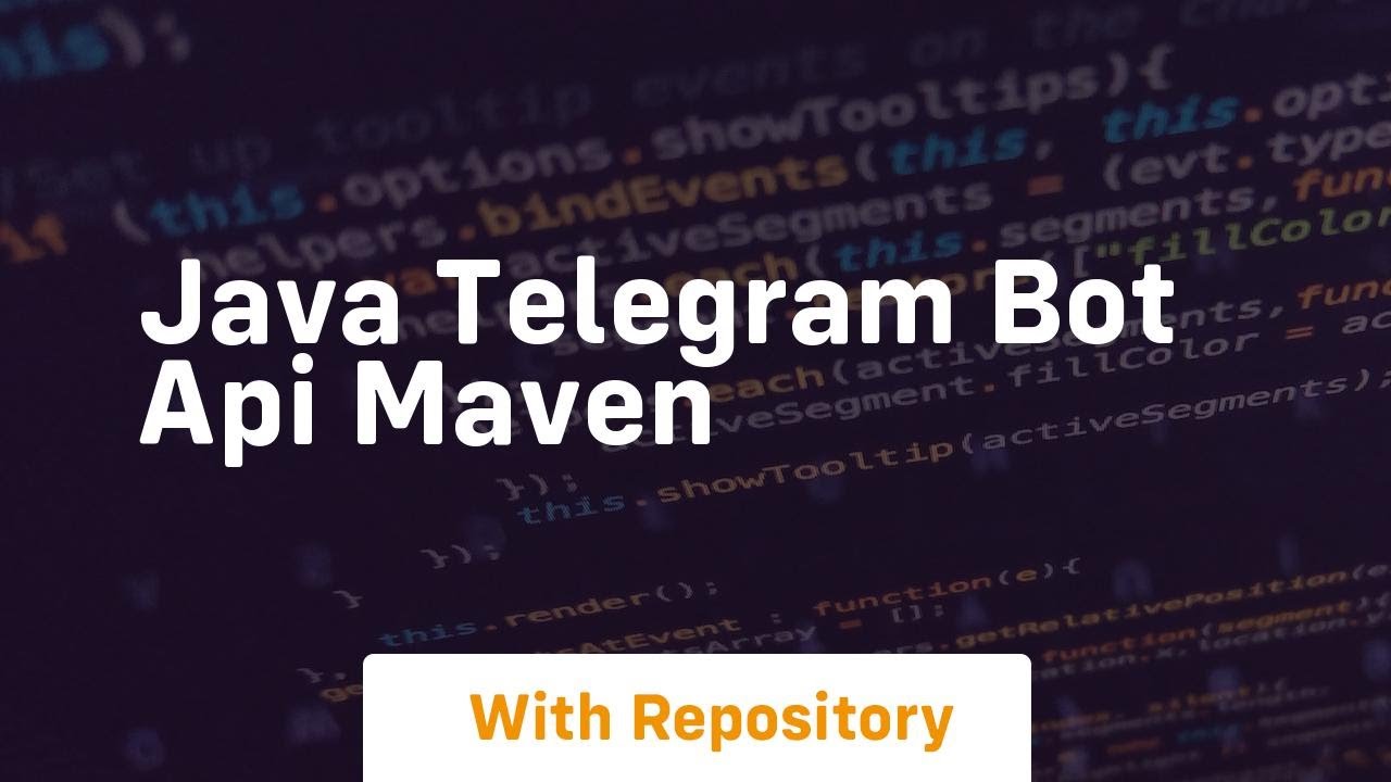java telegram bot api maven