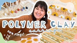 SMALL BUSINESS | Polymer Clay Earrings, Market Chat, Packing Orders, Customs + New Tape & Rings!