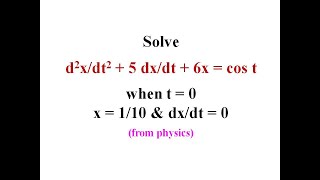 Nonhomogeneous Diff Eq (physics)