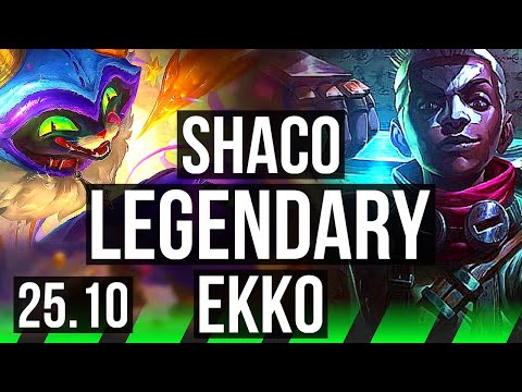 SHACO vs EKKO (JGL) | Legendary, 17/5/10 | KR Master | 25.10