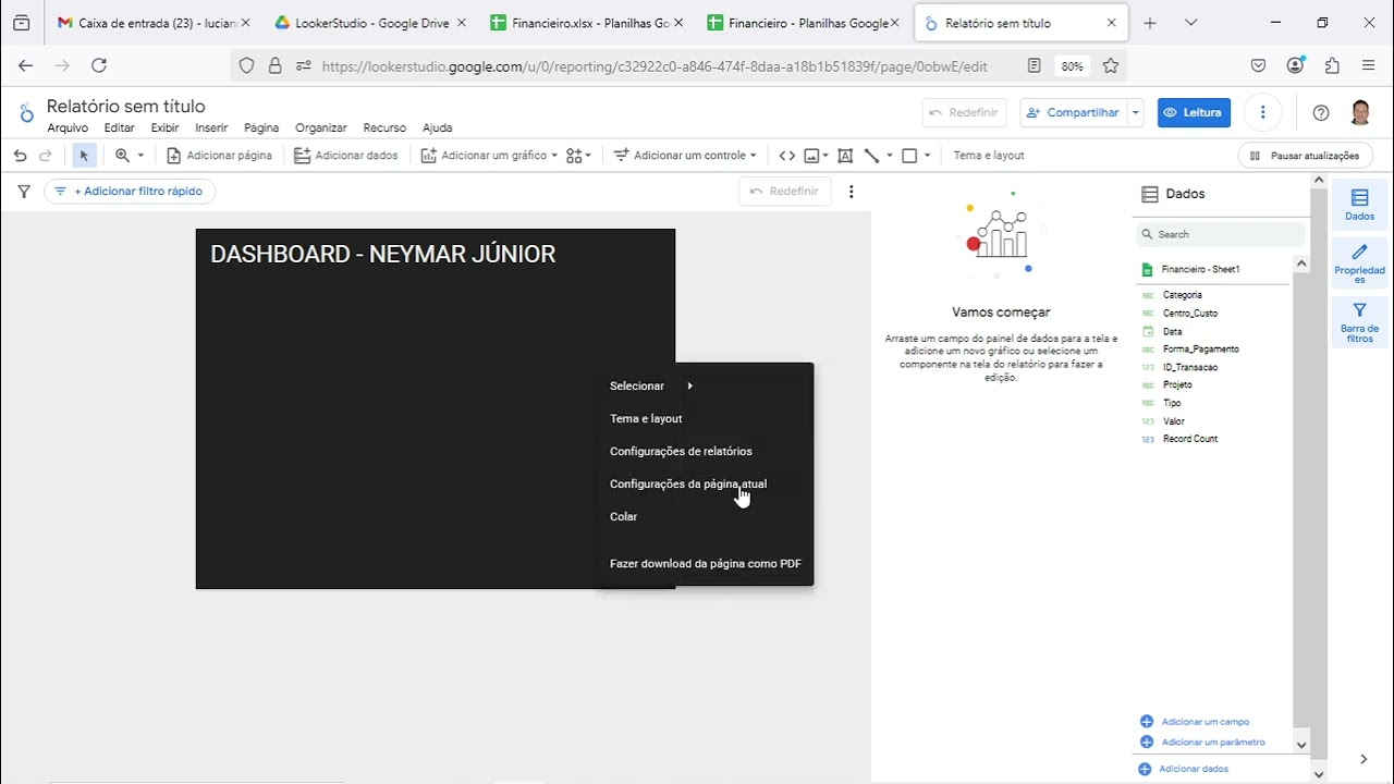 Videoaula - DashBoard com Looker Studio