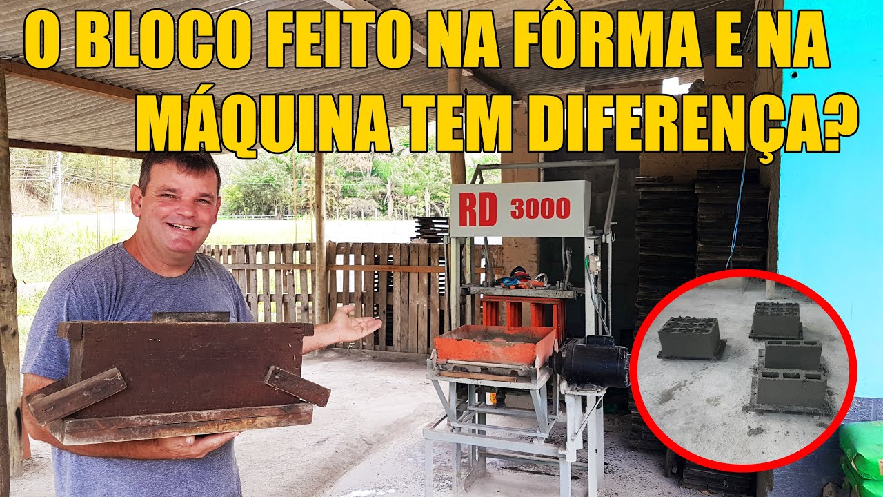 O BLOCO FEITO NA FÔRMA E NA MÁQUINA TEM DIFERENÇA?