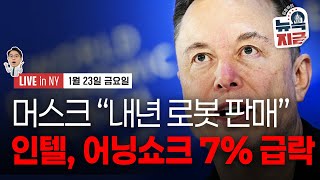 [김종학의 뉴욕, 지금-1월23일] 인텔 어닝쇼크 | 머스크 “내년말 휴머노이드 판매“ | 테슬라, 애플, …
