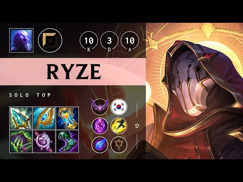 Ryze Top vs Gangplank: Unstoppable - KR Master Patch 14.23