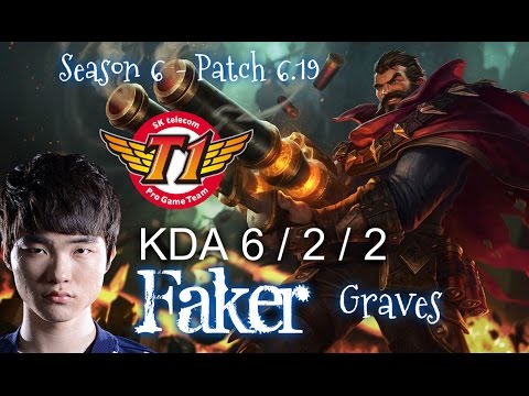 SKT T1 Faker GRAVES vs REK'SAI Jungle - Patch 6.19 KR Ranked | League of Legends