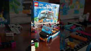 YouTube thumbnail: Speed build of the LEGO Slushy Van! #lego #shorts