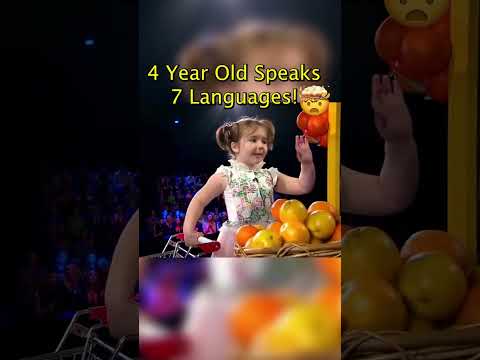 4 Year Old Speaks 7 Languages!!🇩🇪🇺🇸🇷🇺 #talentshow #littlebigshots