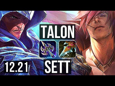 TALON vs SETT (MID) | Rank 3 Talon, 3/0/6, 300+ games, Rank 19 | EUW Challenger | 12.21