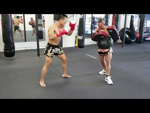 Muay Thai Pad Work with Ajahn Suchart at old Siam No. 1 location on Lansdowne.