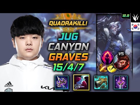 Canyon Graves Jungle vs Wukong - 캐니언 정글 그레이브즈 월식 수확 - LOL KR 12.9