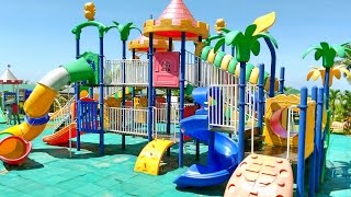 Outdoor Playground Fun for Children - Family Park with Slides, Disney Mickey Mouse