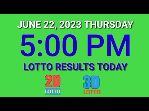 5pm Lotto Result Today PCSO June 22, 2023 Thursday ez2 swertres 2d 3d