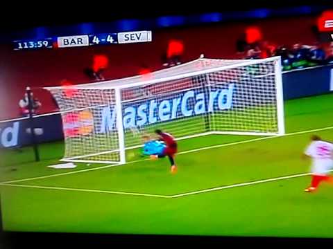 GOL DE PEDRO!!! BARCELONA-SEVILLA 5-4