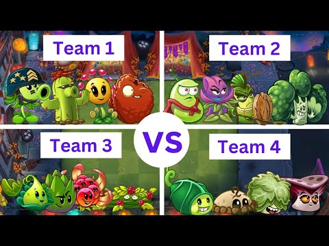 PVZ2 BATTLE | 4 Super Team Plants Vs Team Zombies Part 2 - Comment Which team is op!!!