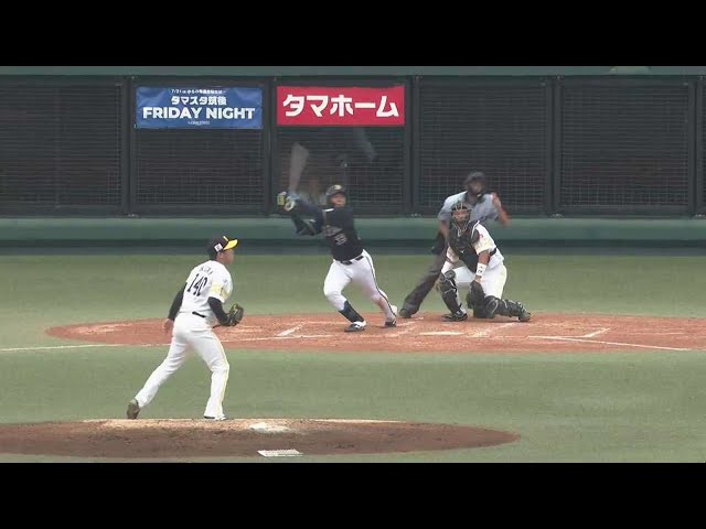 【ファーム】バファローズ・来田涼斗 リードを広げるレフトへの2点タイムリー2ベースヒット!!  2023年6月25日 福岡ソフトバンクホークス 対 オリックス・バファローズ