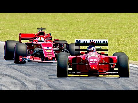 Ferrari F1 2018 vs Ferrari F1 1994 - Estoril