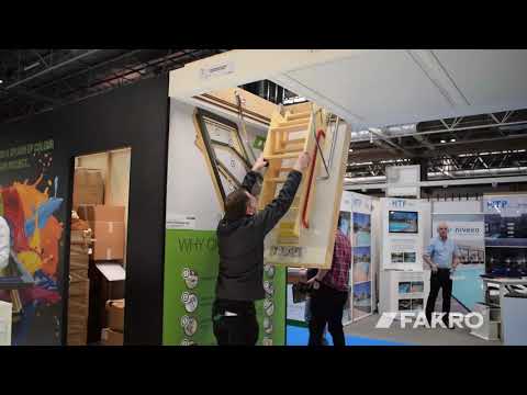 FAKRO's Elegant Wooden Folding Loft Ladder in Action