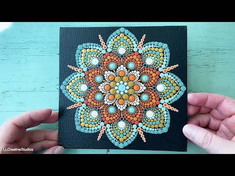 How To Paint Dot Mandalas - "FALL STAR"