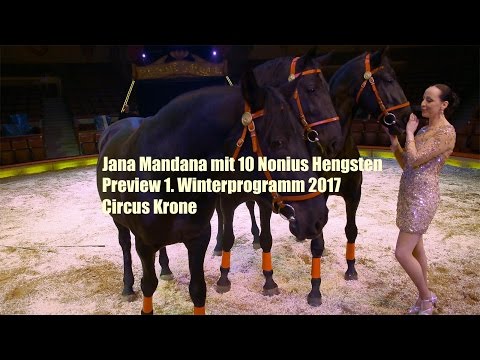 Preview: 1. Winterprogramm Circus Krone: Jana Mandana mit 10 Nonius Hengsten