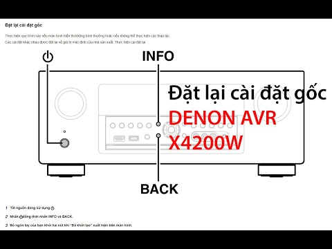 Reset Factory AVR Denon X4200W