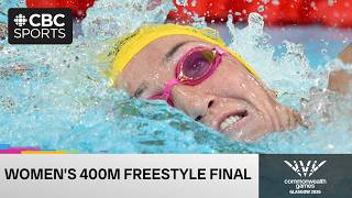 Women's 400m freestyle final at Commonwealth Games in Glasgow