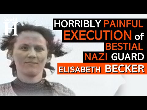 Painful execution of sadistic Nazi guard of Stutthof conc. camp during WW2 - Elisabeth Becker