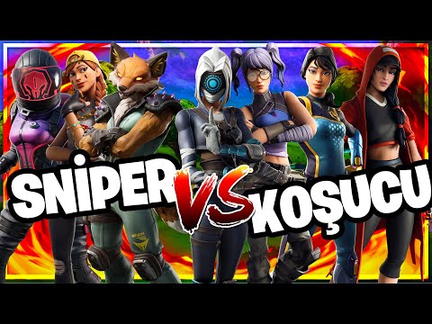 TAKİPÇİLERİM İLE SNİPER VS KOŞUCULAR ( fortnite gameplay türkçe )