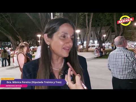 Diputada Dra Mónica Pereira - inauguración obras en plaza ciudad de Treinta y Tres